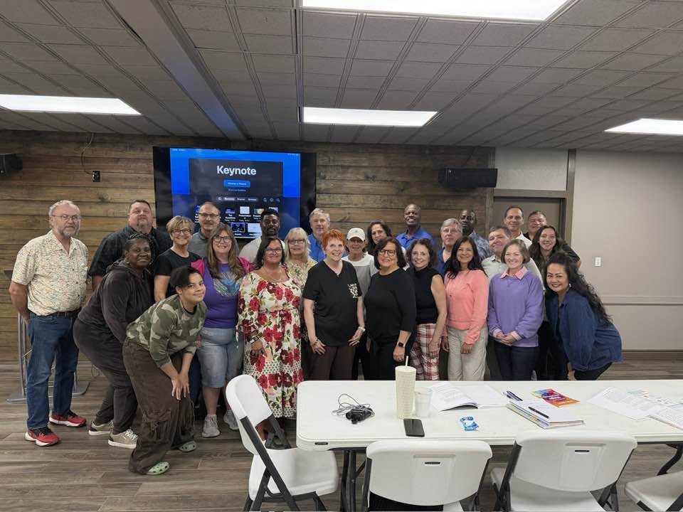 Sharon with participants in a past deliverance training class